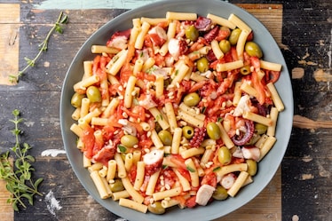 Pasta con il polpo freddo