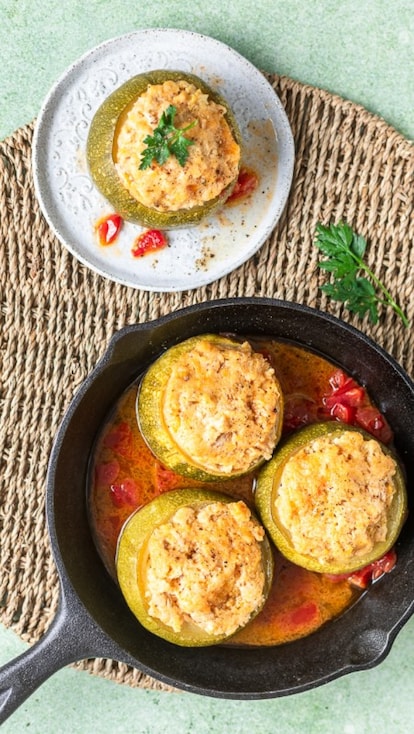 Zucchine ripiene in padella