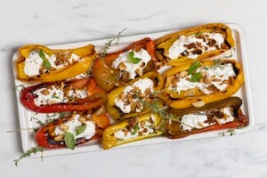 Preparazione Peperoni grigliati con burrata e briciole croccanti - Fase 3