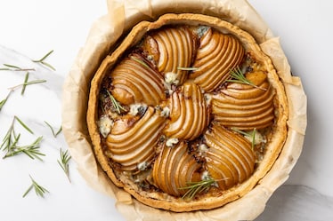 Torta salata formaggio e pere