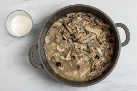 Preparazione Vellutata di funghi - Fase 3 Preparazione Vellutata di funghi - Fase 3