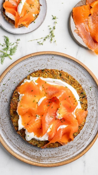 Rosti al forno con trota salmonata affumicata