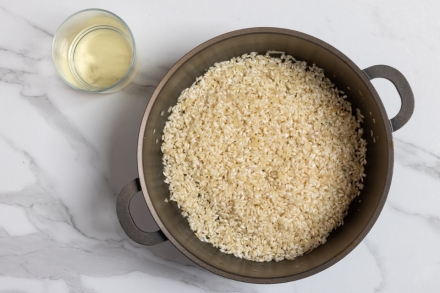 Preparazione Risotto alla crema di scampi - Fase 4 Preparazione Risotto alla crema di scampi - Fase 4