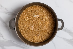 Preparazione Risotto alla crema di scampi - Fase 6