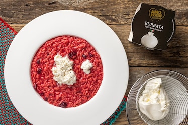 Risotto barbabietola e burrata