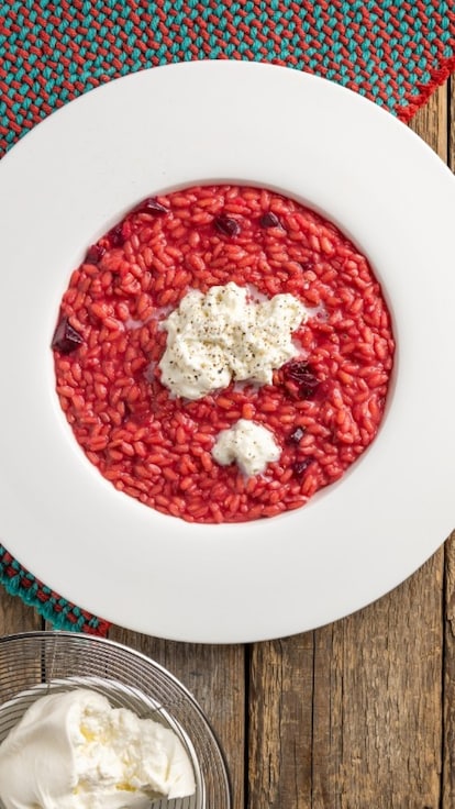 Risotto barbabietola e burrata