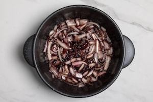 Preparazione Risotto radicchio e taleggio - Fase 2