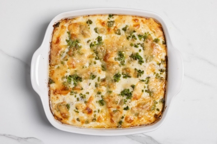 Preparazione Lasagne con fave e speck - Fase 4 Preparazione Lasagne con fave e speck - Fase 4