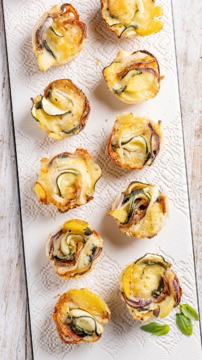 Rose al formaggio con verdure