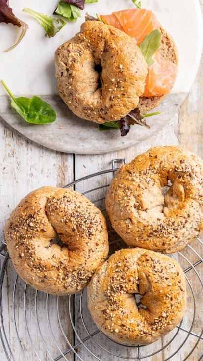 Bagels integrali con Philadelphia in friggitrice ad aria