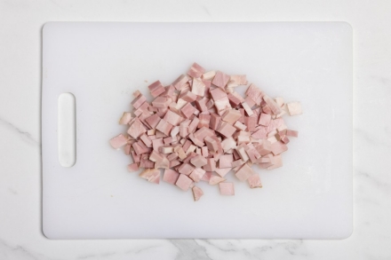 Preparazione Pasta con Philadelphia e prosciutto - Fase 1 Preparazione Pasta con Philadelphia e prosciutto - Fase 1