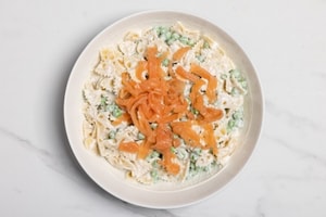 Preparazione Pasta fredda Philadelphia, salmone e piselli - Fase 4