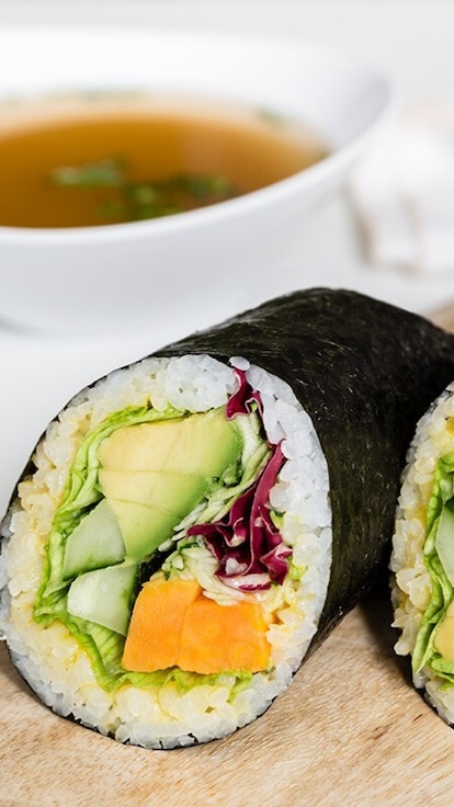 Sushi burrito vegetariano