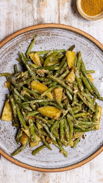 Fagiolini con patate al curry