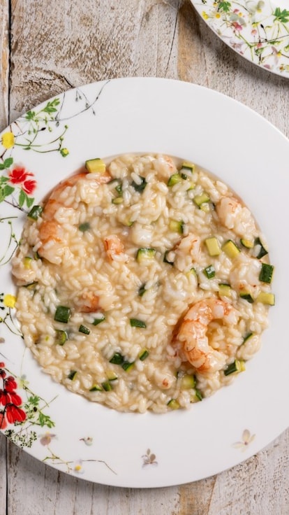 Risotto zucchine e gamberetti