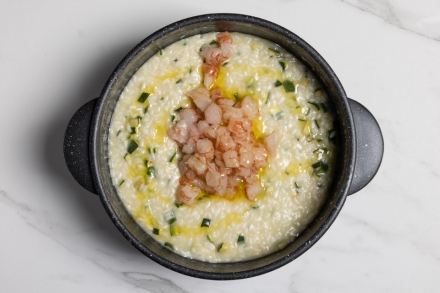 Preparazione Risotto zucchine e gamberetti - Fase 4 Preparazione Risotto zucchine e gamberetti - Fase 4