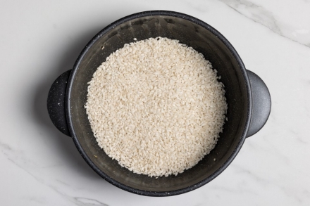 Preparazione Risotto zucchine e gamberetti - Fase 2 Preparazione Risotto zucchine e gamberetti - Fase 2