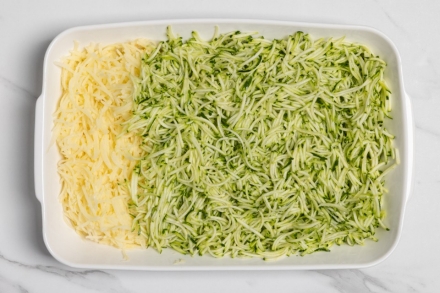 Preparazione Rosti di zucchine - Fase 1 Preparazione Rosti di zucchine - Fase 1