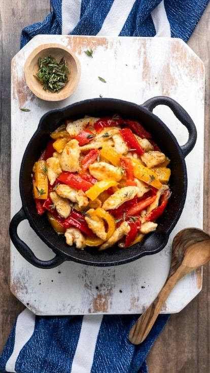 Straccetti di pollo con peperoni