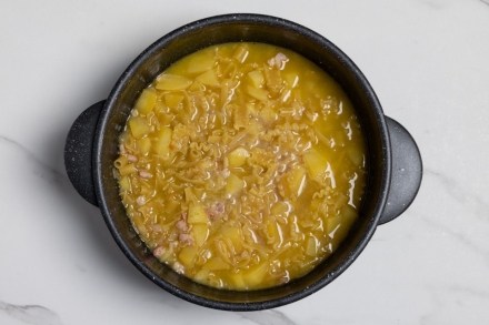 Preparazione Pasta, patate e provola - Fase 3 Preparazione Pasta, patate e provola - Fase 3