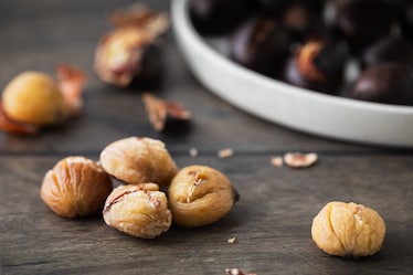 Castagne bollite in pentola a pressione