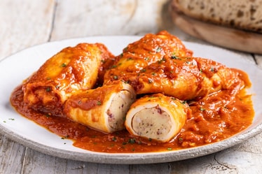 Calamari ripieni in padella