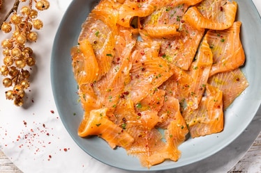 Salmone affumicato marinato