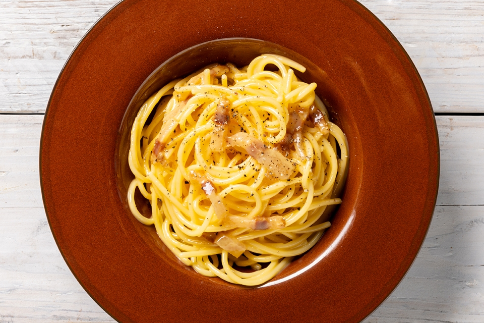 Spaghetti alla carbonara senza glutine Spaghetti alla carbonara senza glutine
