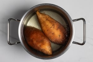 Preparazione Polpette di patate dolci con il kimchi - Fase 1