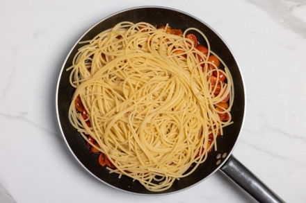 Preparazione Spaghetti con gamberoni - Fase 3 Preparazione Spaghetti con gamberoni - Fase 3