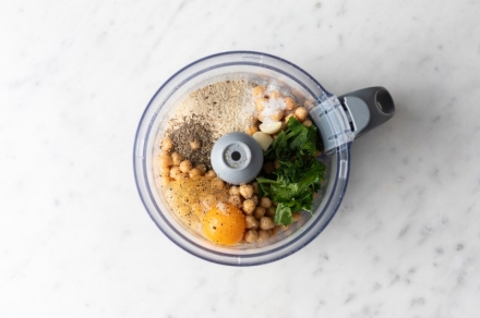 Preparazione Polpette di ceci al forno - Fase 1 Preparazione Polpette di ceci al forno - Fase 1
