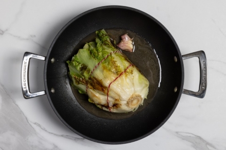 Preparazione Scarola ripiena in padella - Fase 3 Preparazione Scarola ripiena in padella - Fase 3