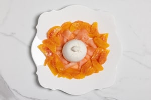Preparazione Insalata di salmone e arance con burrata - Fase 3