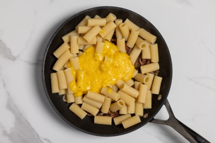 Preparazione Rigatoni alla carbonara - Fase 3 Preparazione Rigatoni alla carbonara - Fase 3