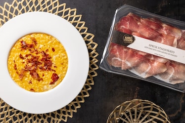 Risotto zucca e speck