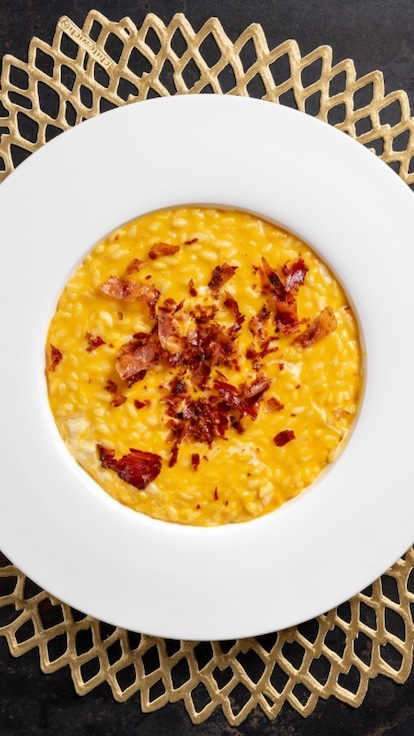 Risotto zucca e speck