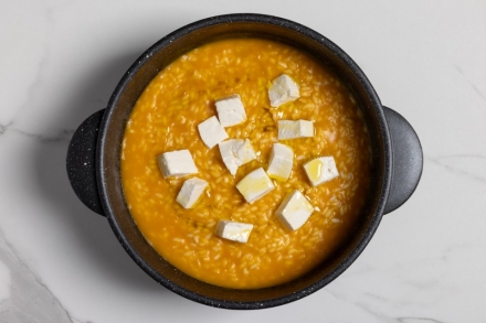 Preparazione Risotto zucca e speck - Fase 4 Preparazione Risotto zucca e speck - Fase 4