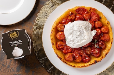 Tarte tatin pomodorini e burrata