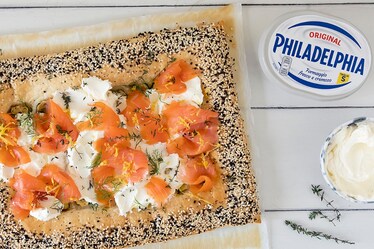 Torta salata al salmone e Philadelphia