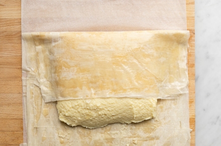 Preparazione Bougatsa - Fase 4 Preparazione Bougatsa - Fase 4