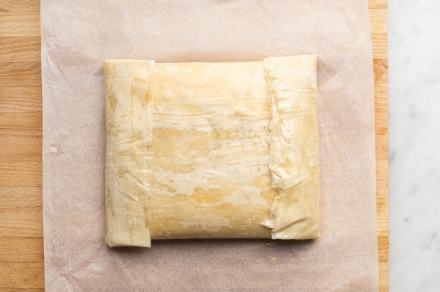 Preparazione Bougatsa - Fase 5 Preparazione Bougatsa - Fase 5