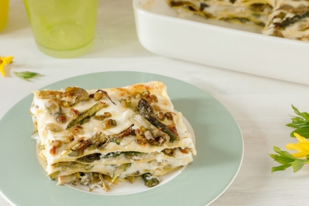 Preparazione Lasagne con asparagi e carciofi - Fase 5 Preparazione Lasagne con asparagi e carciofi - Fase 5