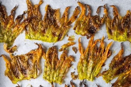 Chips di fiori di zucca