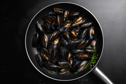 Preparazione Cozze alla tarantina - Fase 1 Preparazione Cozze alla tarantina - Fase 1