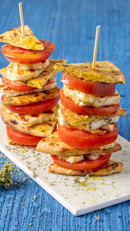 Spiedini di halloumi