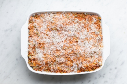Preparazione Lasagne alla siciliana - Fase 5 Preparazione Lasagne alla siciliana - Fase 5