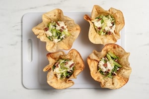 Preparazione Cestini di tortillas con gorgonzola - Fase 3