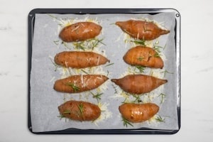 Preparazione Patate dolci arrosto con Pecorino Romano - Fase 2