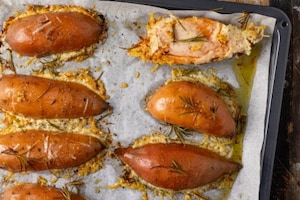 Preparazione Patate dolci arrosto con Pecorino Romano - Fase 2