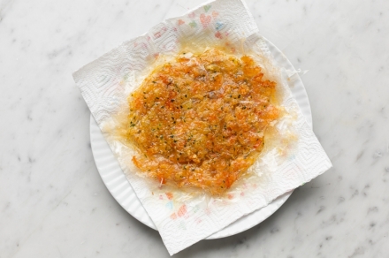 Preparazione Sfoglia croccante di mazzancolle - Fase 2 Preparazione Sfoglia croccante di mazzancolle - Fase 2